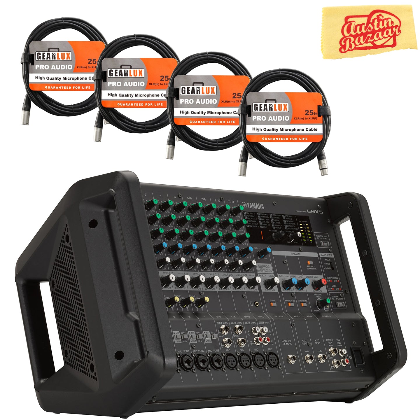 Yamaha EMX5 Powered Mixer w/ XLR Cables