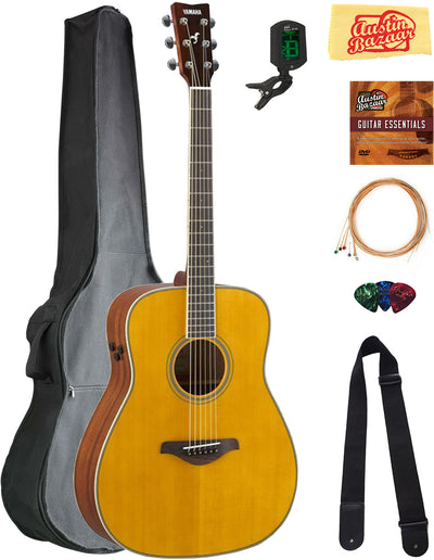Yamaha FG-TA TransAcoustic Acoustic-Electric Guitar - Vintage Tint w/ Gig Bag