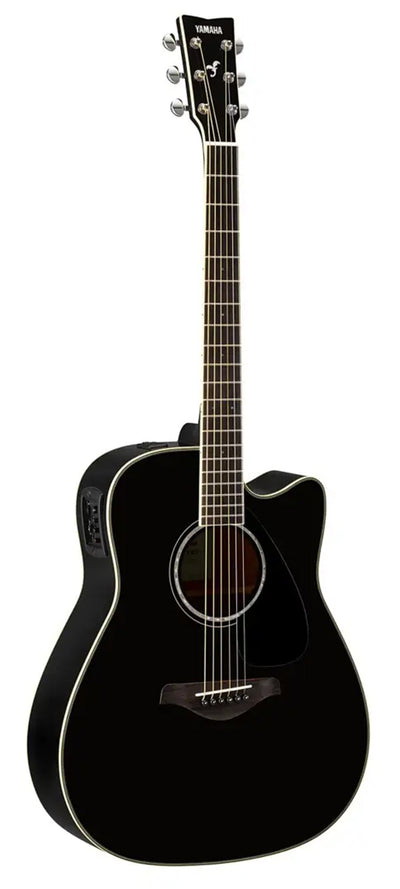Yamaha FGX830C Solid Top Folk Acoustic-Electric Guitar - Black