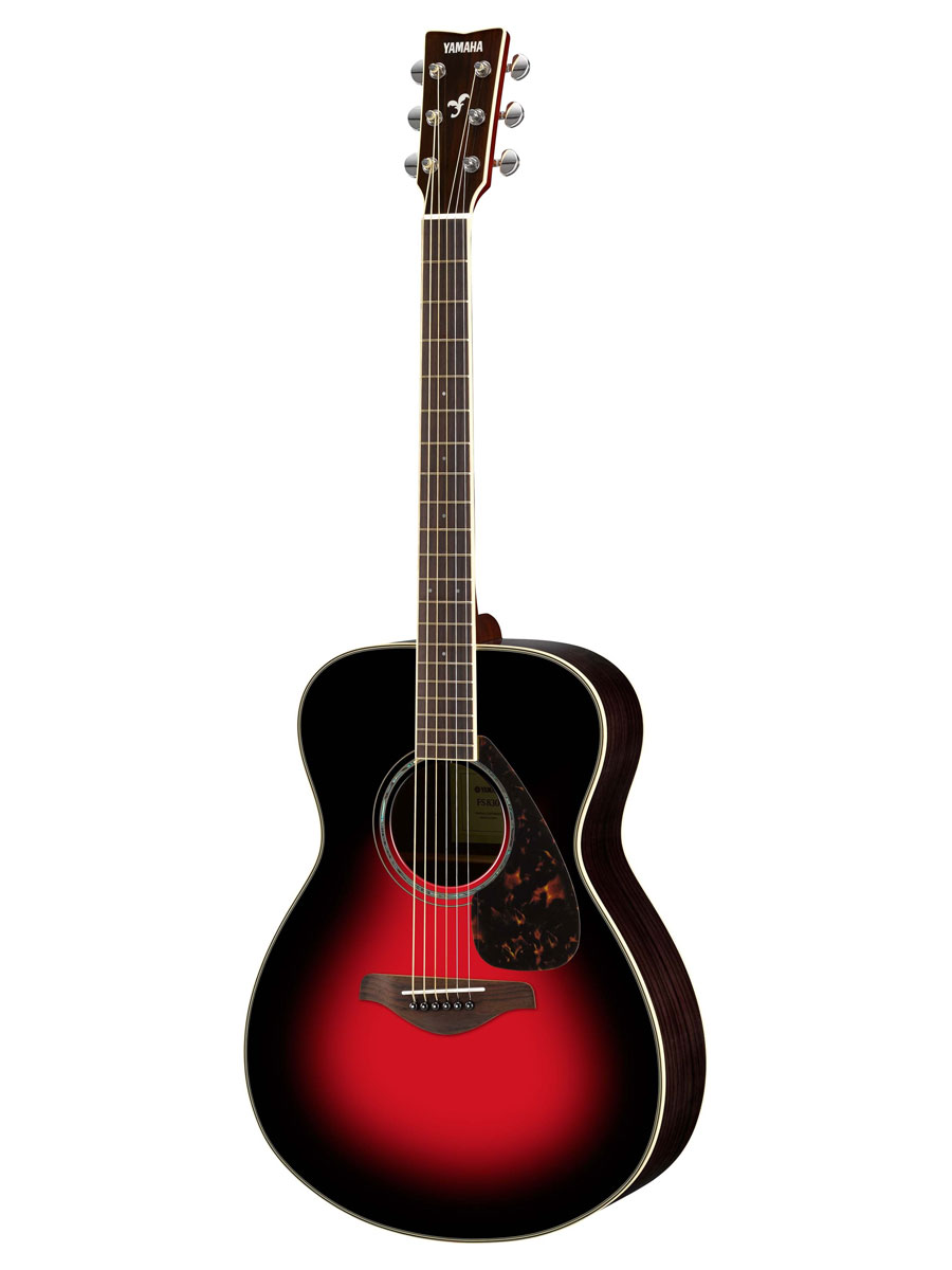 Yamaha FS830 Solid Top Small Body Acoustic Guitar - Dusk Sun Red