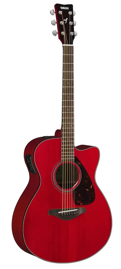 Yamaha FSX800C Solid Top Small Body Acoustic-Electric Guitar - Ruby Red