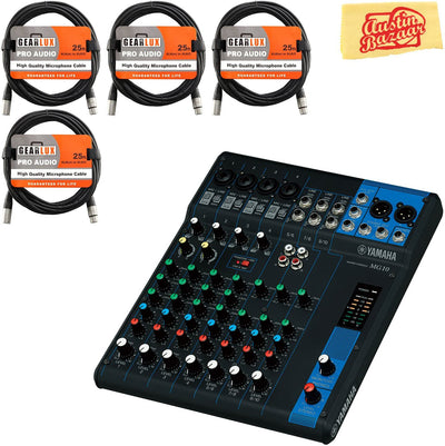 Yamaha MG10 Mixer w/ XLR Cables