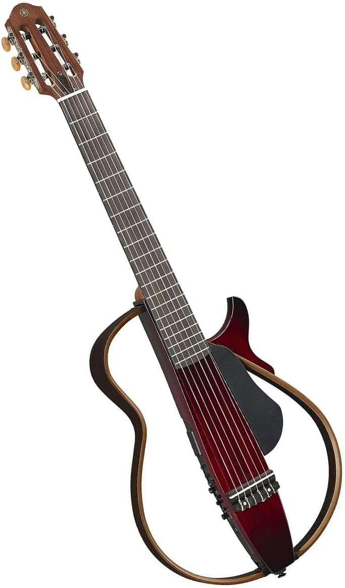 Yamaha SLG200N Nylon String Classical Silent Guitar - Crimson Red Burst