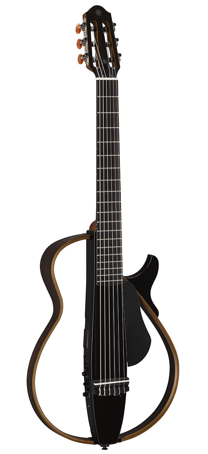 Yamaha SLG200N Nylon String Silent Guitar - Trans Black w/ Headphones