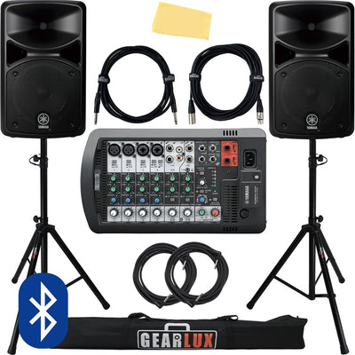 Yamaha STAGEPAS 400BT Portable PA System w/ Speaker Stands