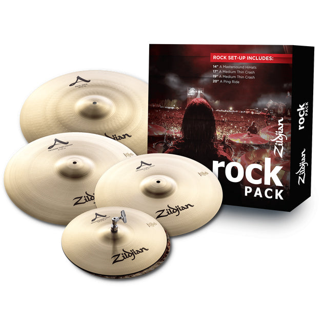 Zildjian A0801R A Rock Cymbal Pack w/ Cymbal Bag