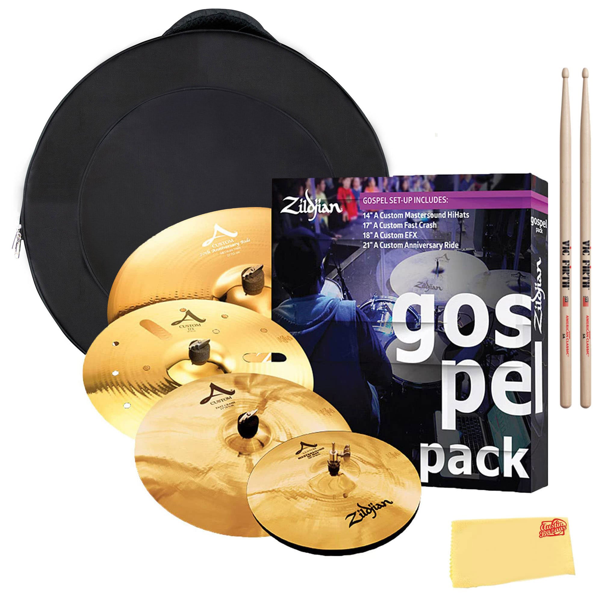 Zildjian AC0801G A Custom Gospel Cymbal Pack w/ Cymbal Bag