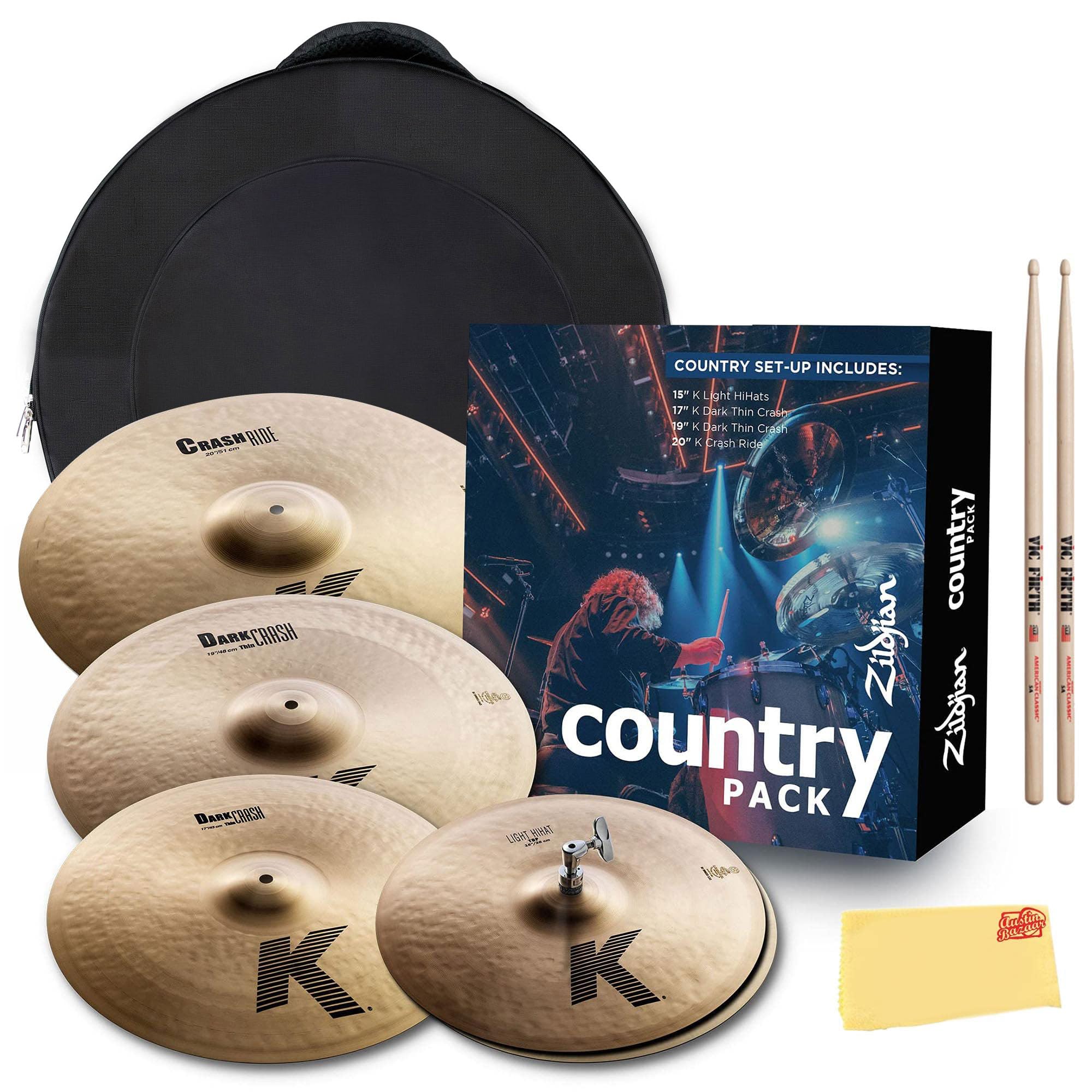 Zildjian K0801C K Country Cymbal Pack w/ Cymbal Bag