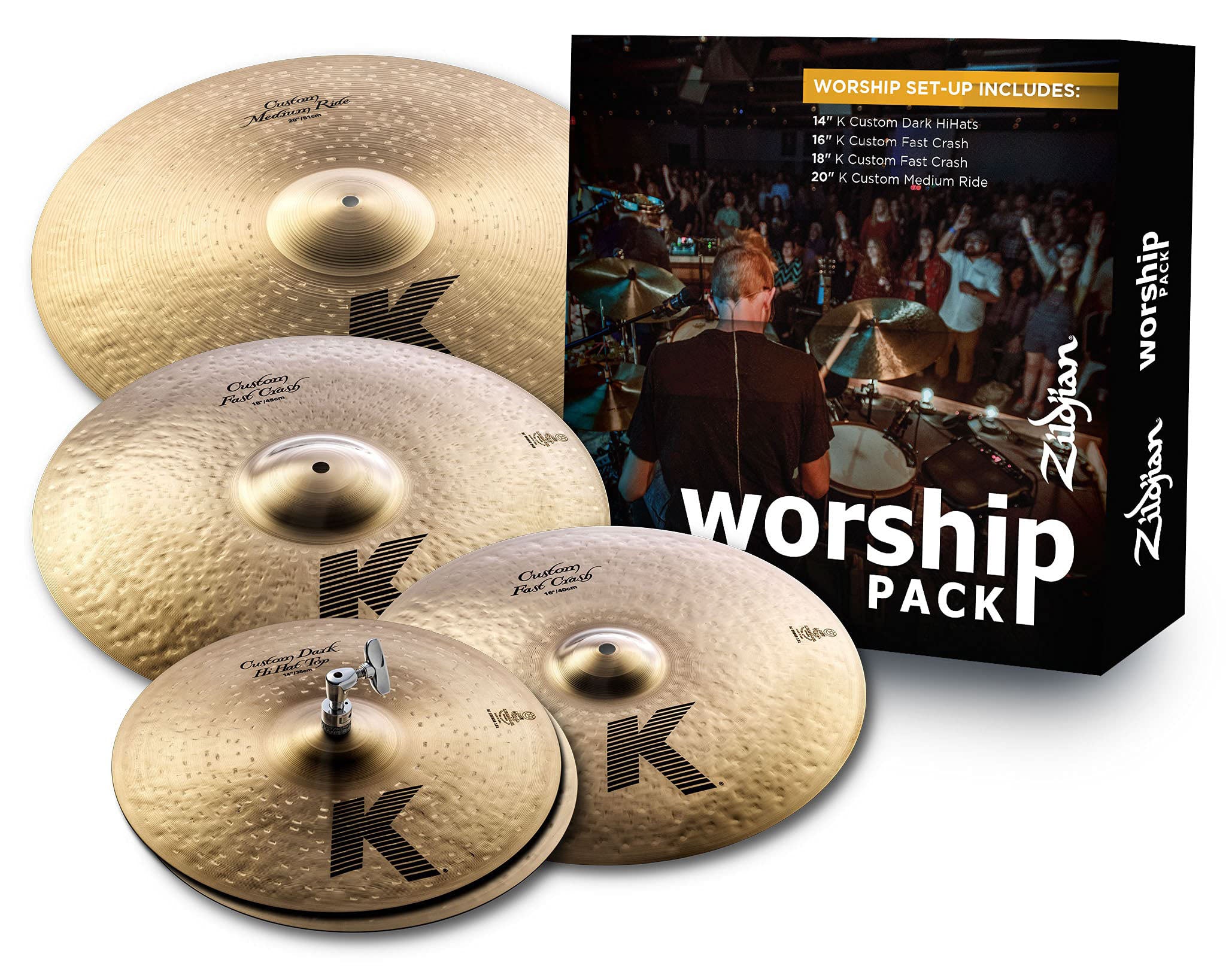 Zildjian KC0801W K Custom Worship Cymbal Pack w/ Cymbal Bag