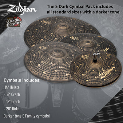 Zildjian SD4680 S Dark Cymbal Pack w/ Cymbal Bag