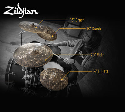Zildjian SD4680 S Dark Cymbal Pack w/ Cymbal Bag