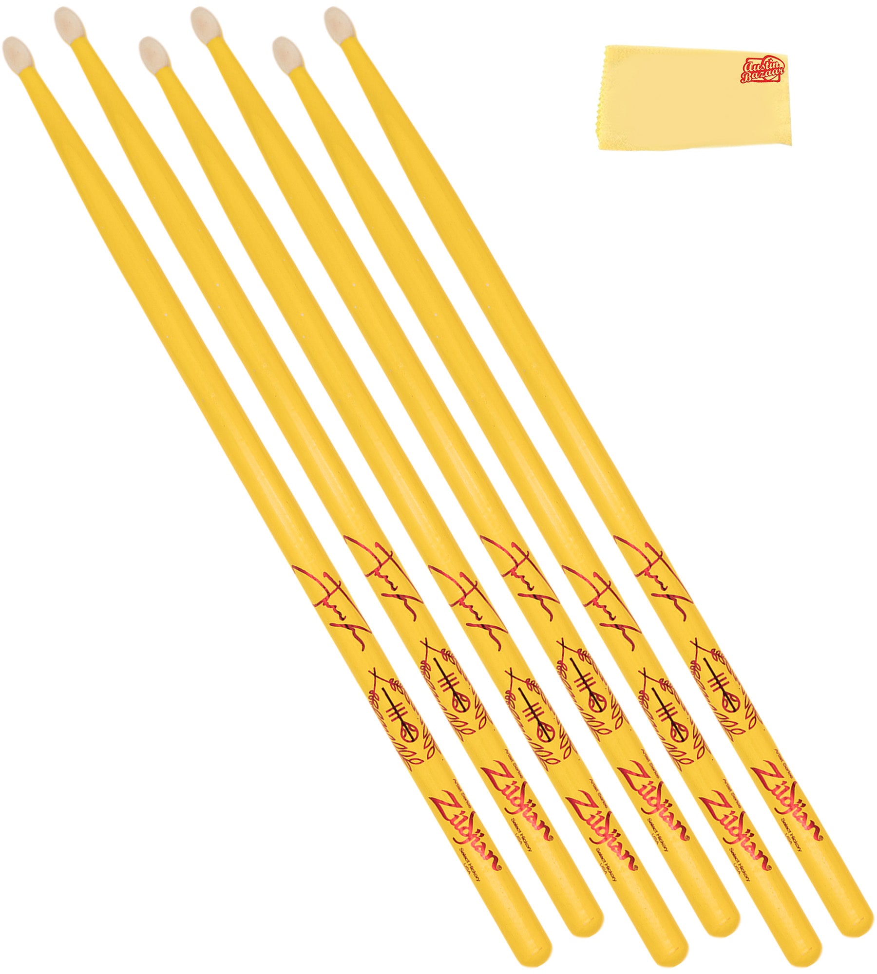 Zildjian ZASJD4 Josh Dun "Clancy Yellow" Artist Series Drumsticks - 3 Pack