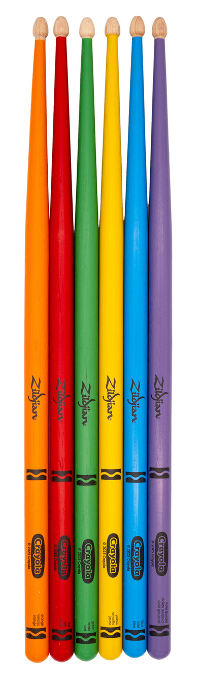 Zildjian ZKIDS Crayola Kids Drumsticks - 2 Pack w/ Practice Pad