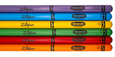 Zildjian ZKIDS Crayola Kids Drumsticks - 2 Pack w/ Practice Pad