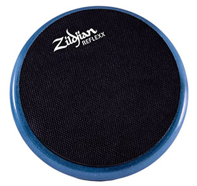 Zildjian ZXPPRCB06 6-Inch Reflexx Dual-Sided Conditioning Practice Pad - Blue w/ Drumsticks