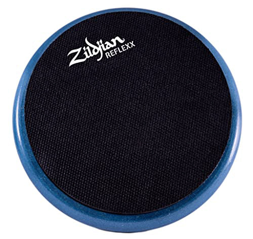 Zildjian ZXPPRCB06 6-Inch Reflexx Dual-Sided Conditioning Practice Pad - Blue w/ Drumsticks