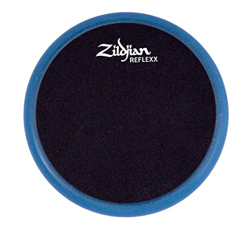 Zildjian ZXPPRCB06 6-Inch Reflexx Dual-Sided Conditioning Practice Pad - Blue w/ Drumsticks