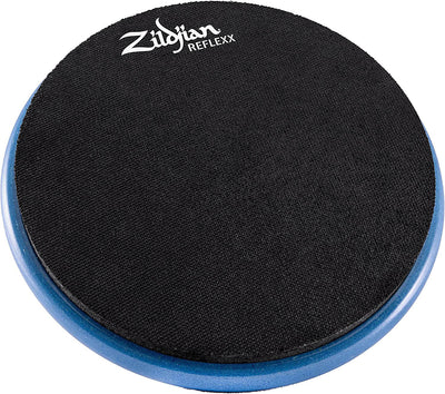 Zildjian ZXPPRCB10 10-Inch Reflexx Dual-Sided Conditioning Practice Pad - Blue w/ Drumsticks