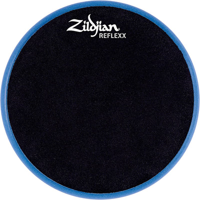 Zildjian ZXPPRCB10 10-Inch Reflexx Dual-Sided Conditioning Practice Pad - Blue w/ Drumsticks