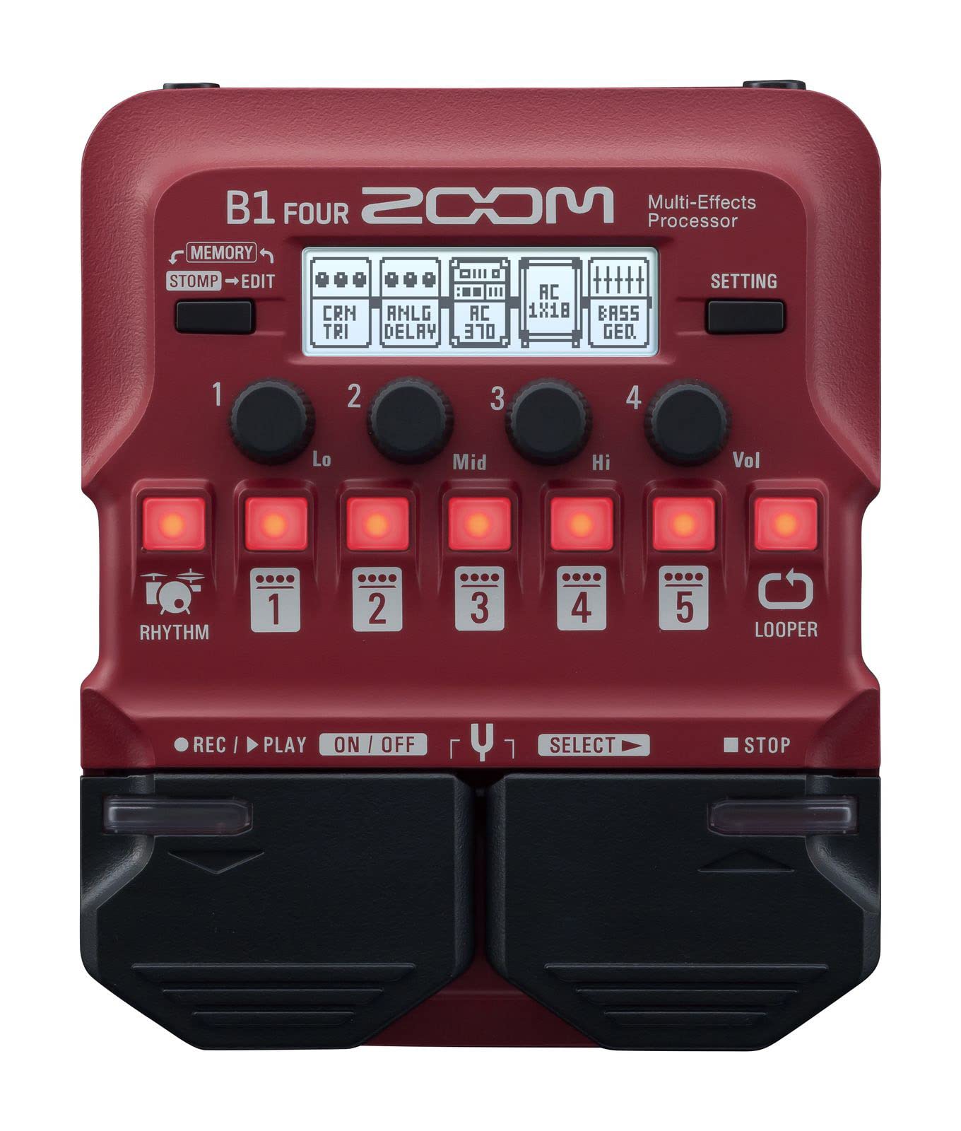 Zoom B1 FOUR Bass Multi-Effects Processor w/ Power Adapter