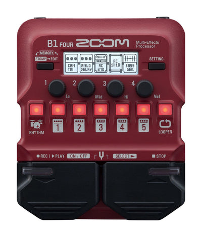 Zoom B1 FOUR Bass Multi-Effects Processor w/ Cables
