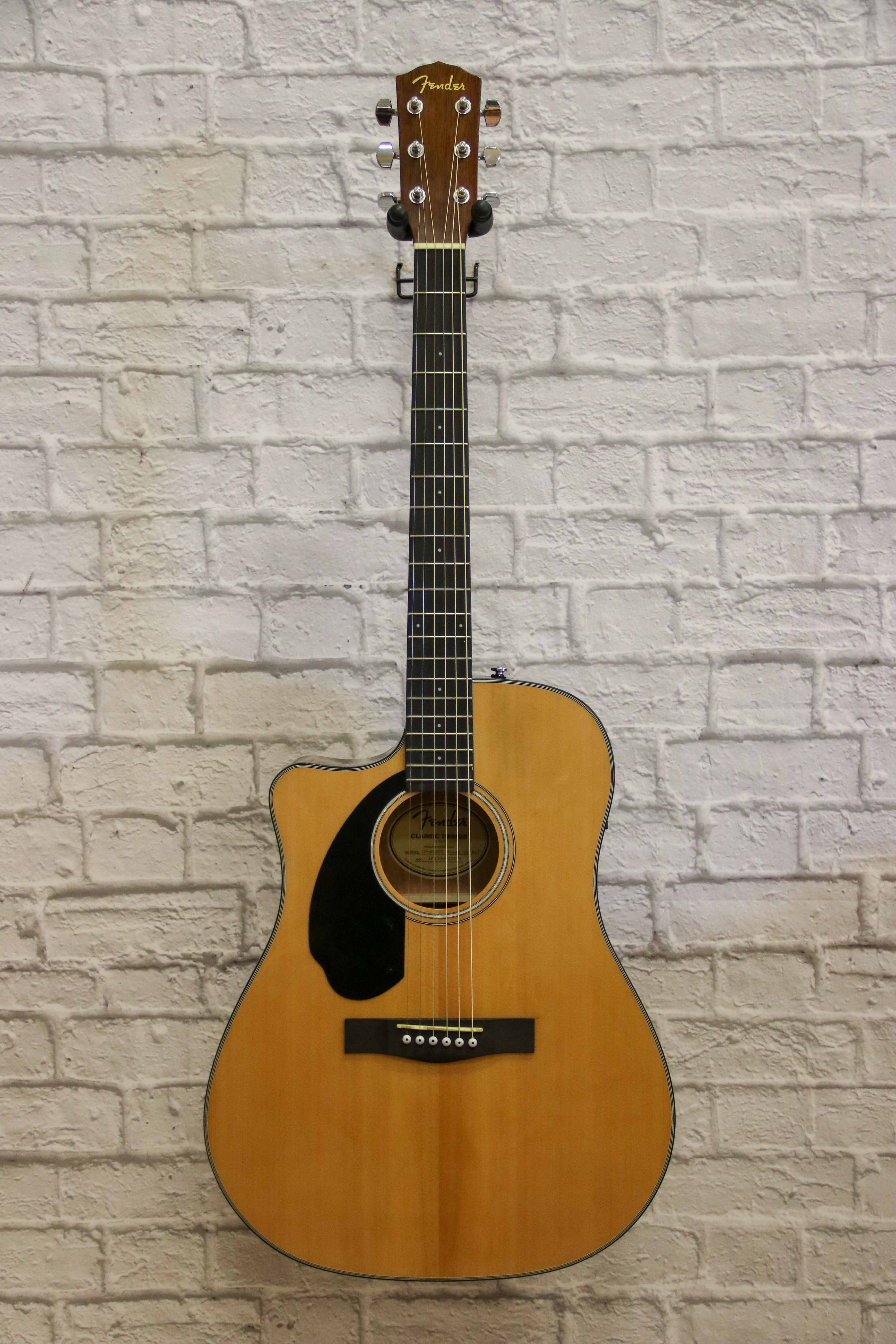 Fender Cd60sce Acoustic Guitar Left Handed Natural Finish for sale