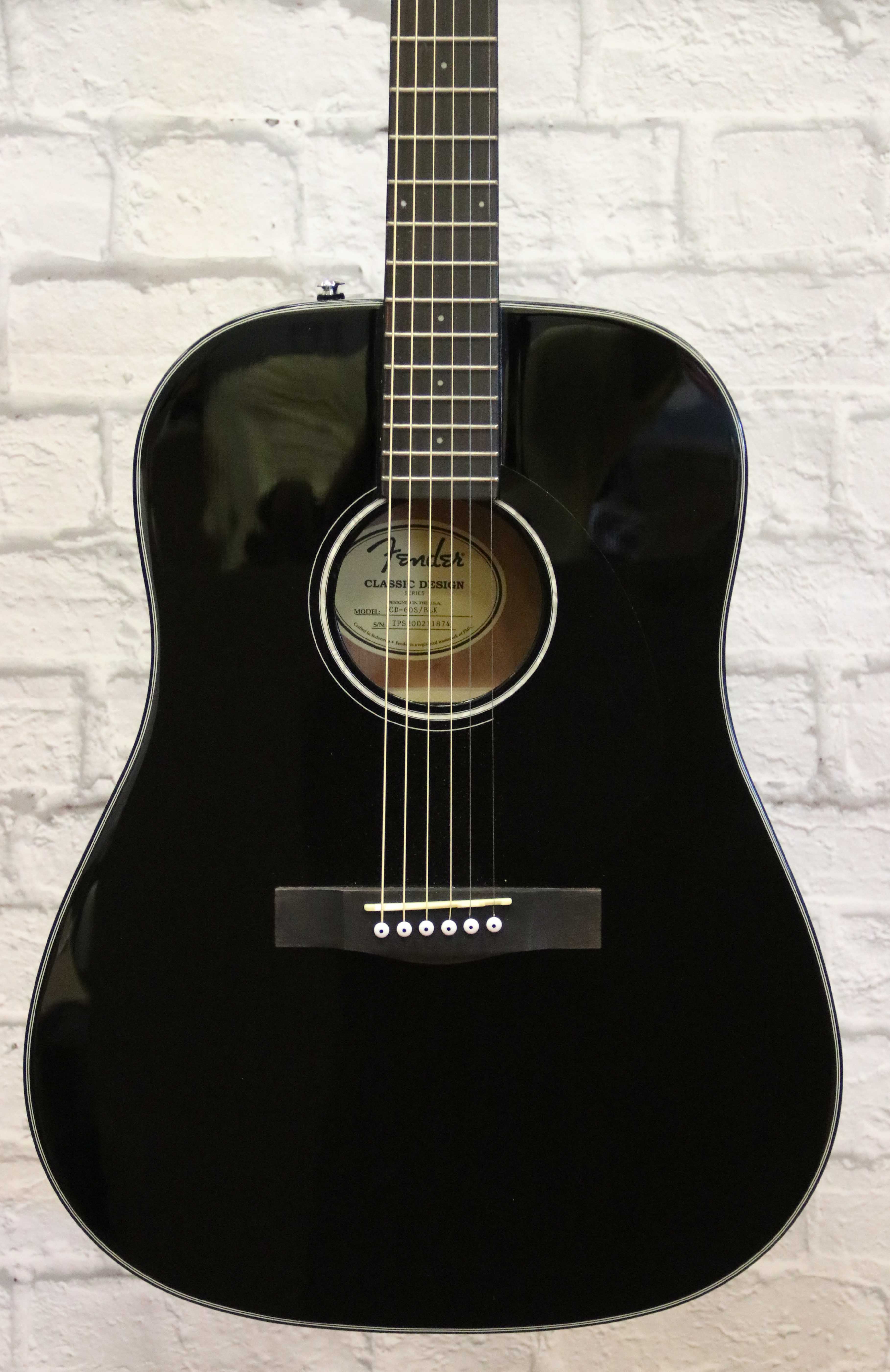 Fender CD60S Solid Top Dreadnought Acoustic Guitar Black (multiple
