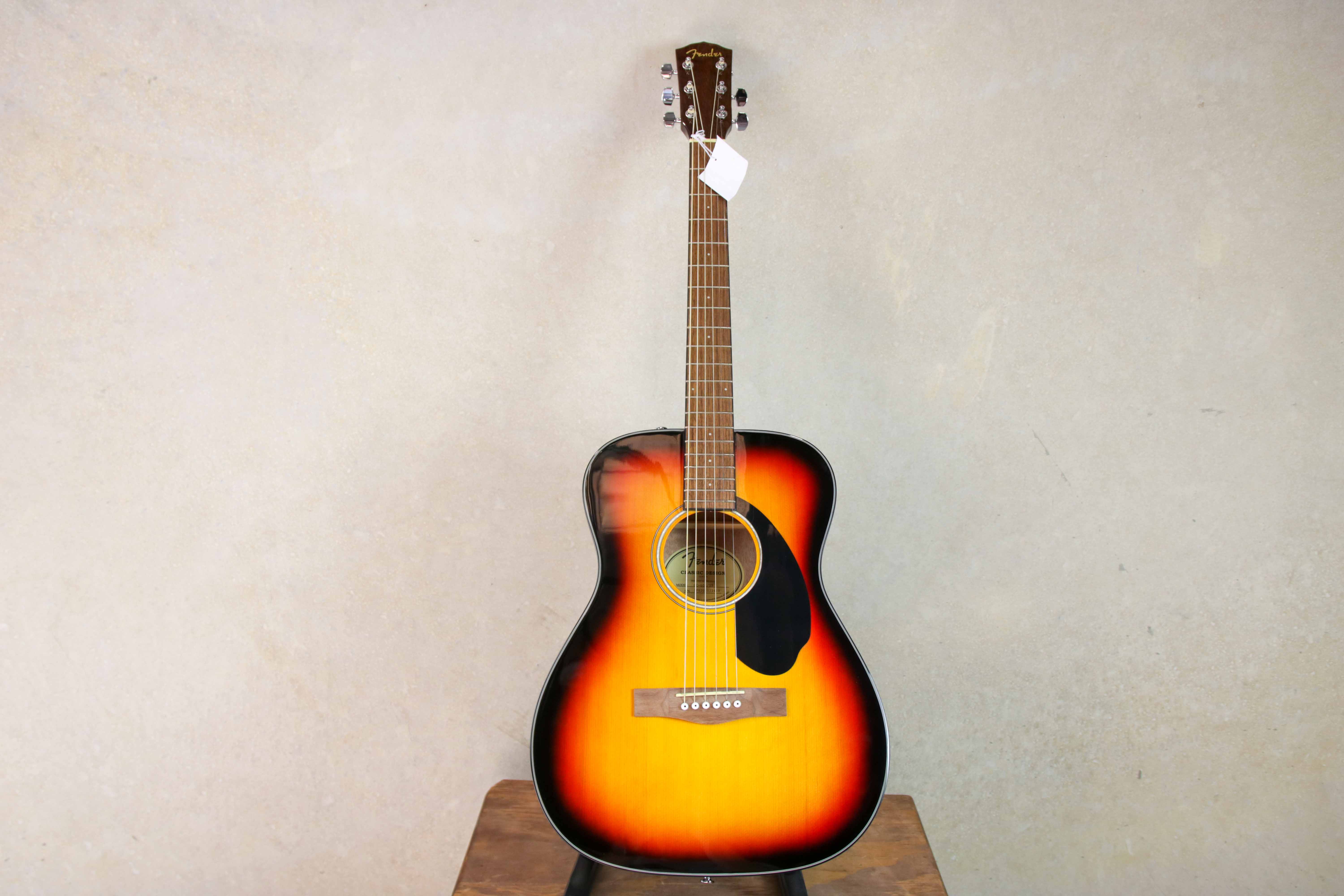 Fender CC-60S Top Solid guitarra acústica de concierto-Sunburst (G Clavijero Bro