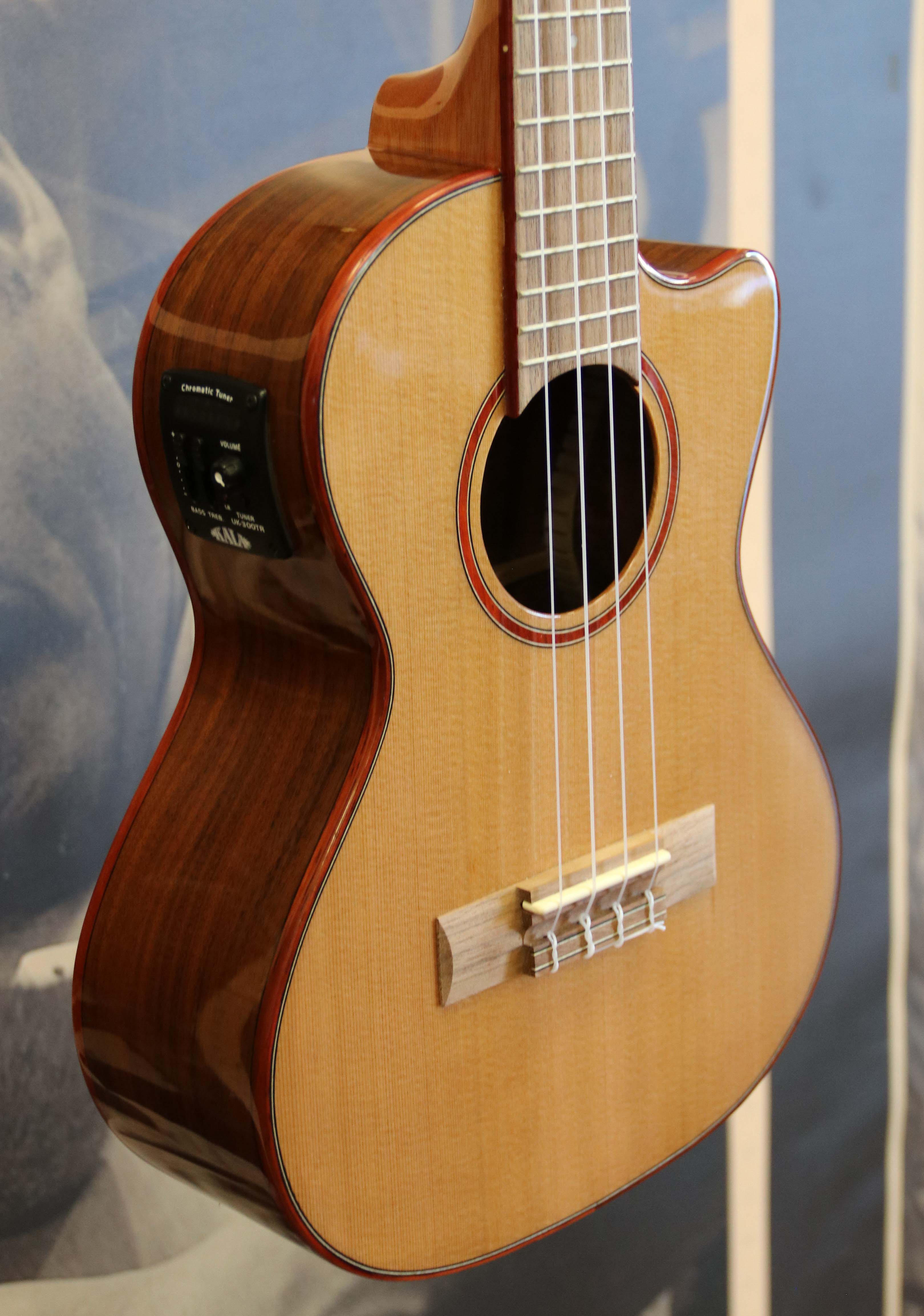 Kala KAATPCTGCE Solid Cedar Top Tenor Cutaway AcousticElectric