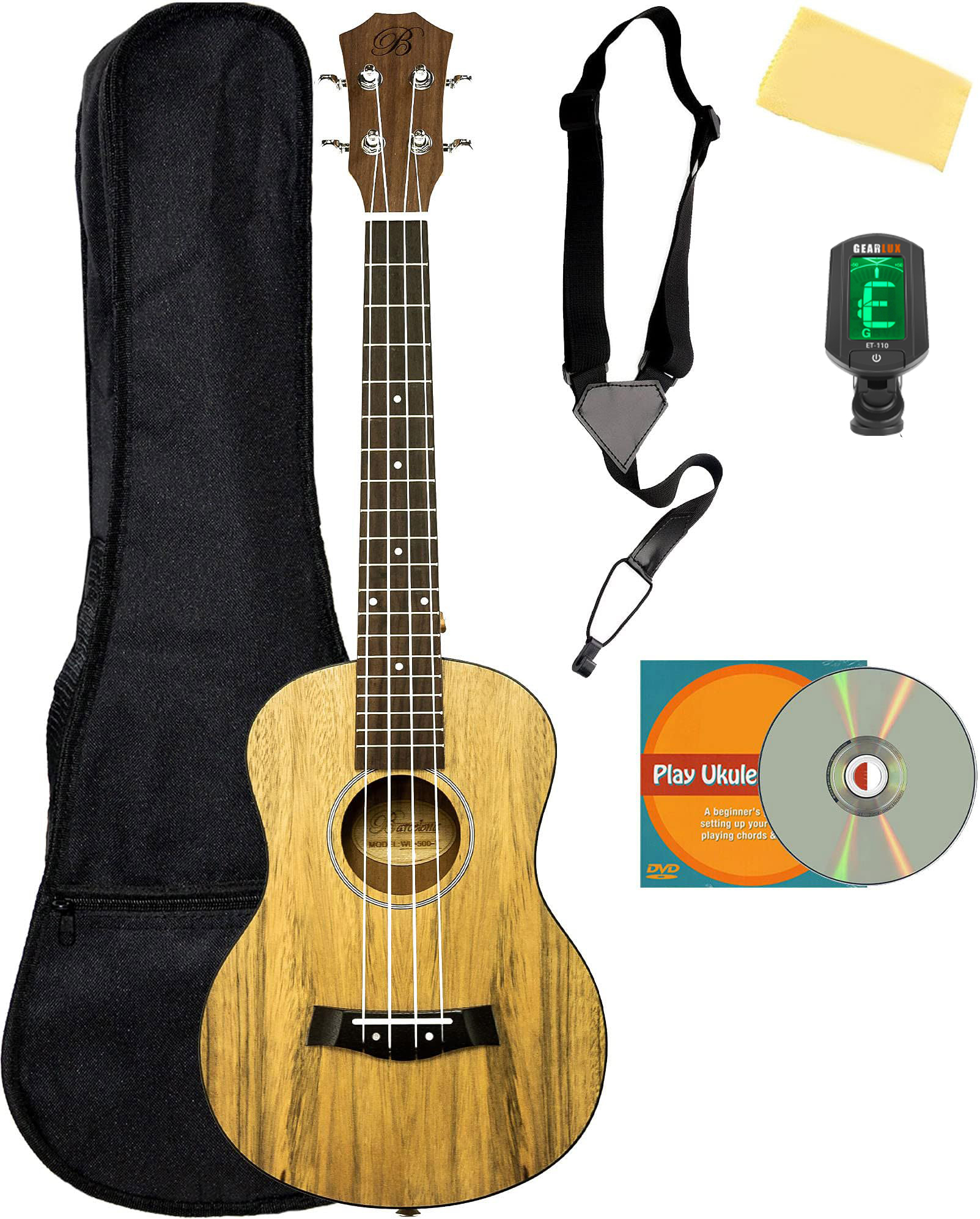 Barcelona Walnut Tenor Ukulele w/ Gig Bag