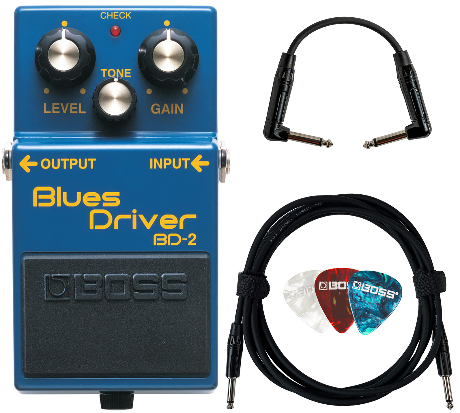 Boss BD-2 Blues Driver w/ Instrument Cables