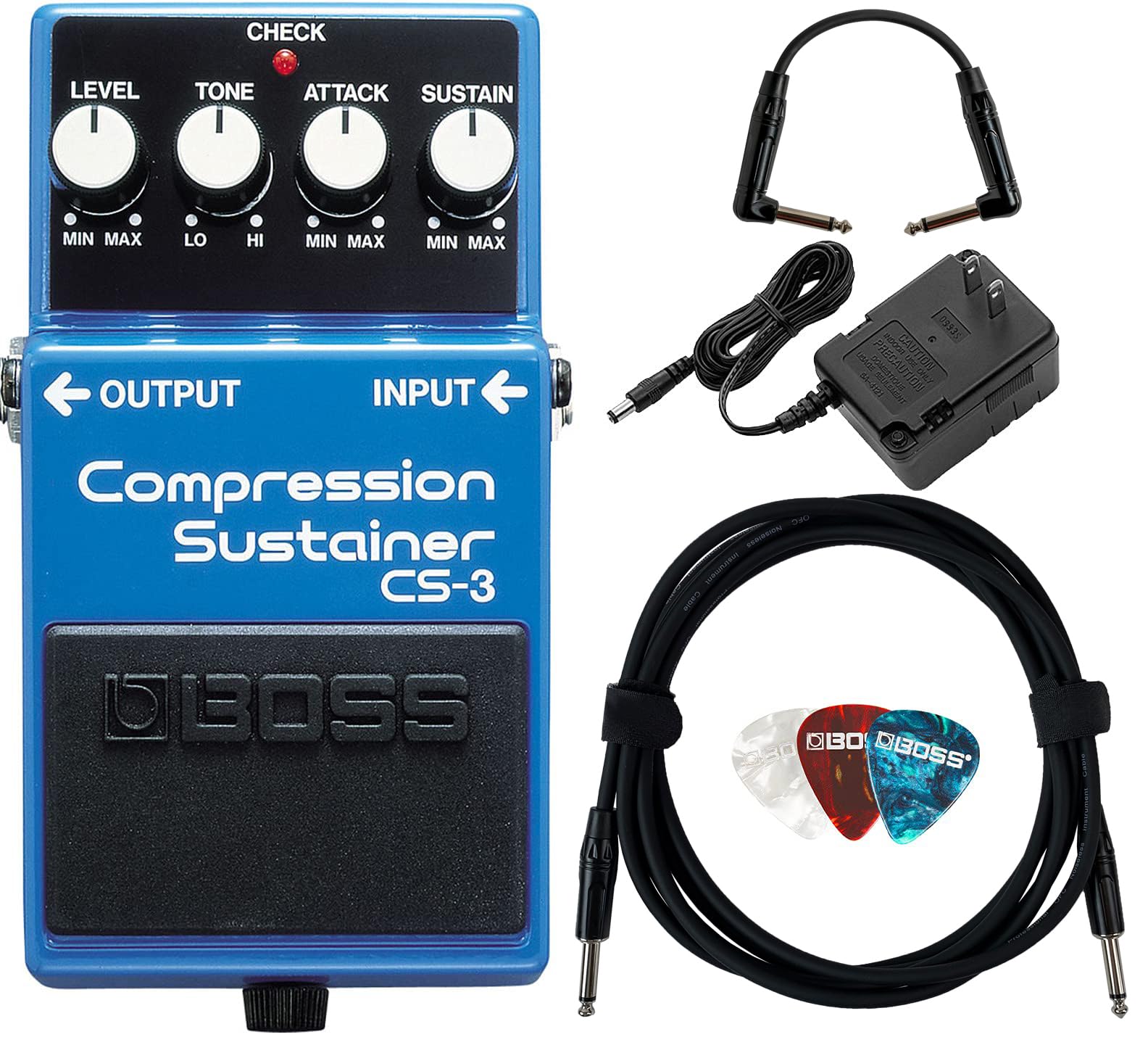 Boss CS-3 Compressor/Sustainer w/ Power Supply