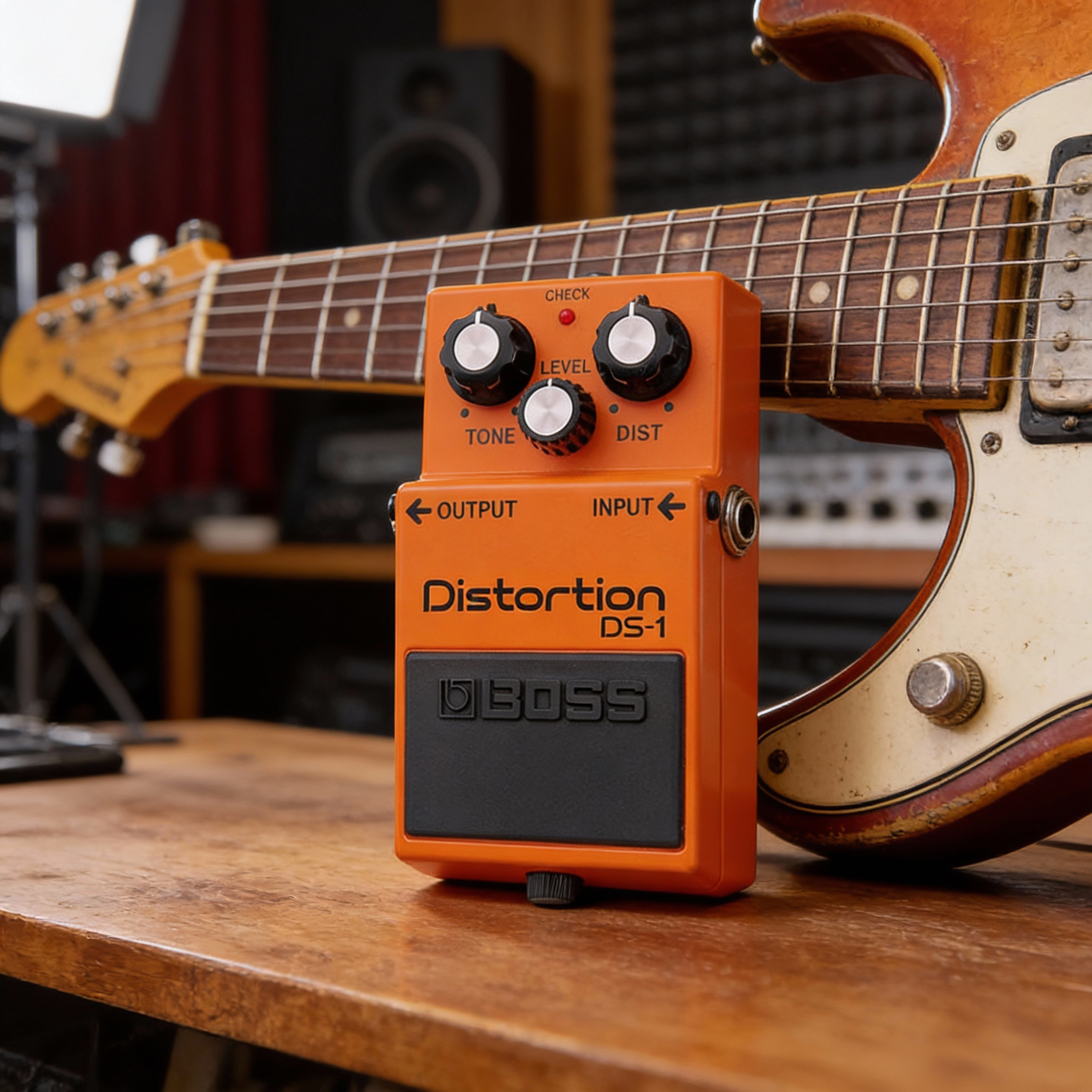 Boss DS-1 Distortion w/ Instrument Cables