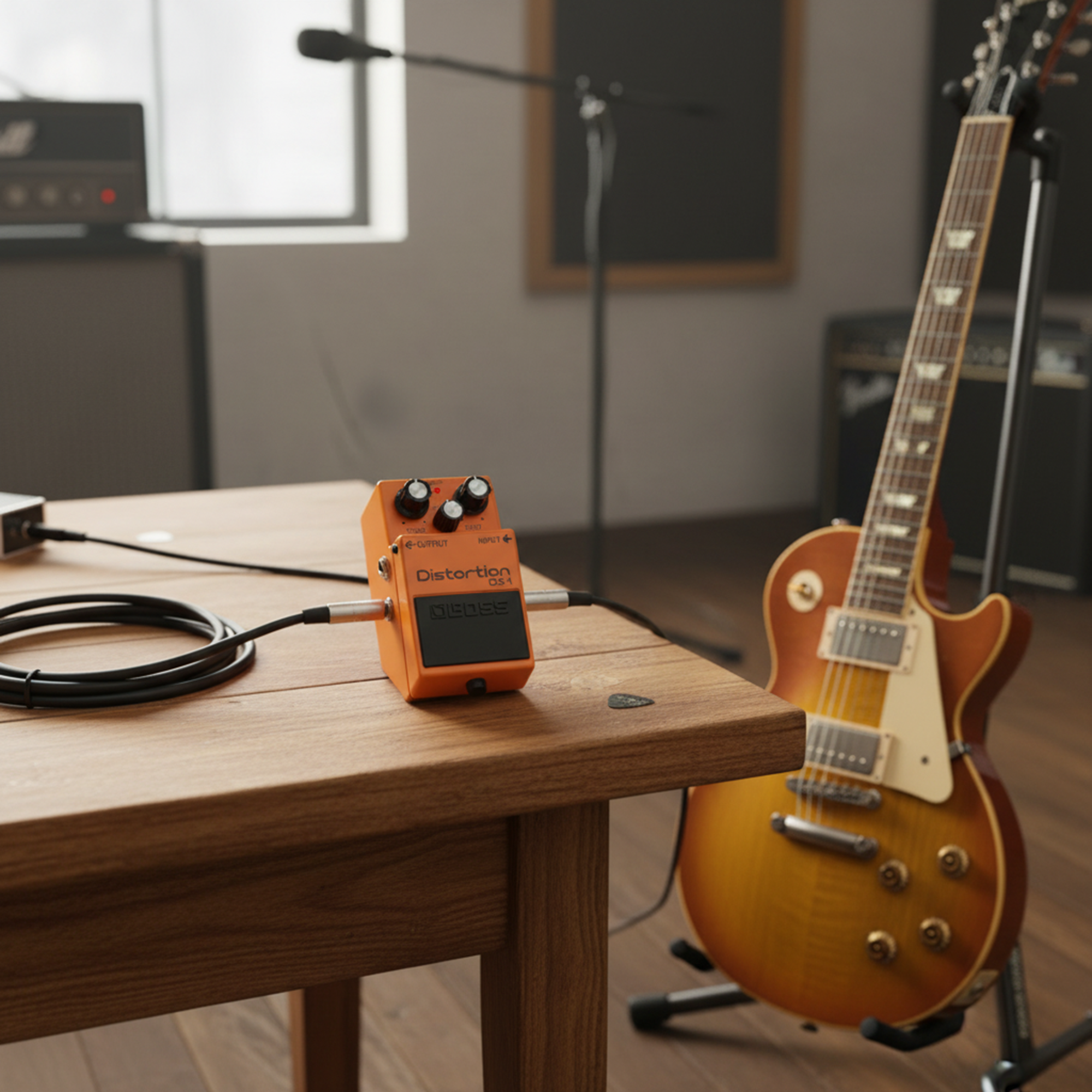 Boss DS-1 Distortion w/ Instrument Cables