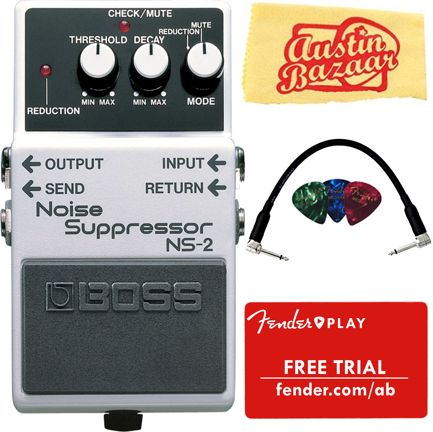 Boss NS-2 Noise Suppressor w/ Fender Play Online Lessons | eBay