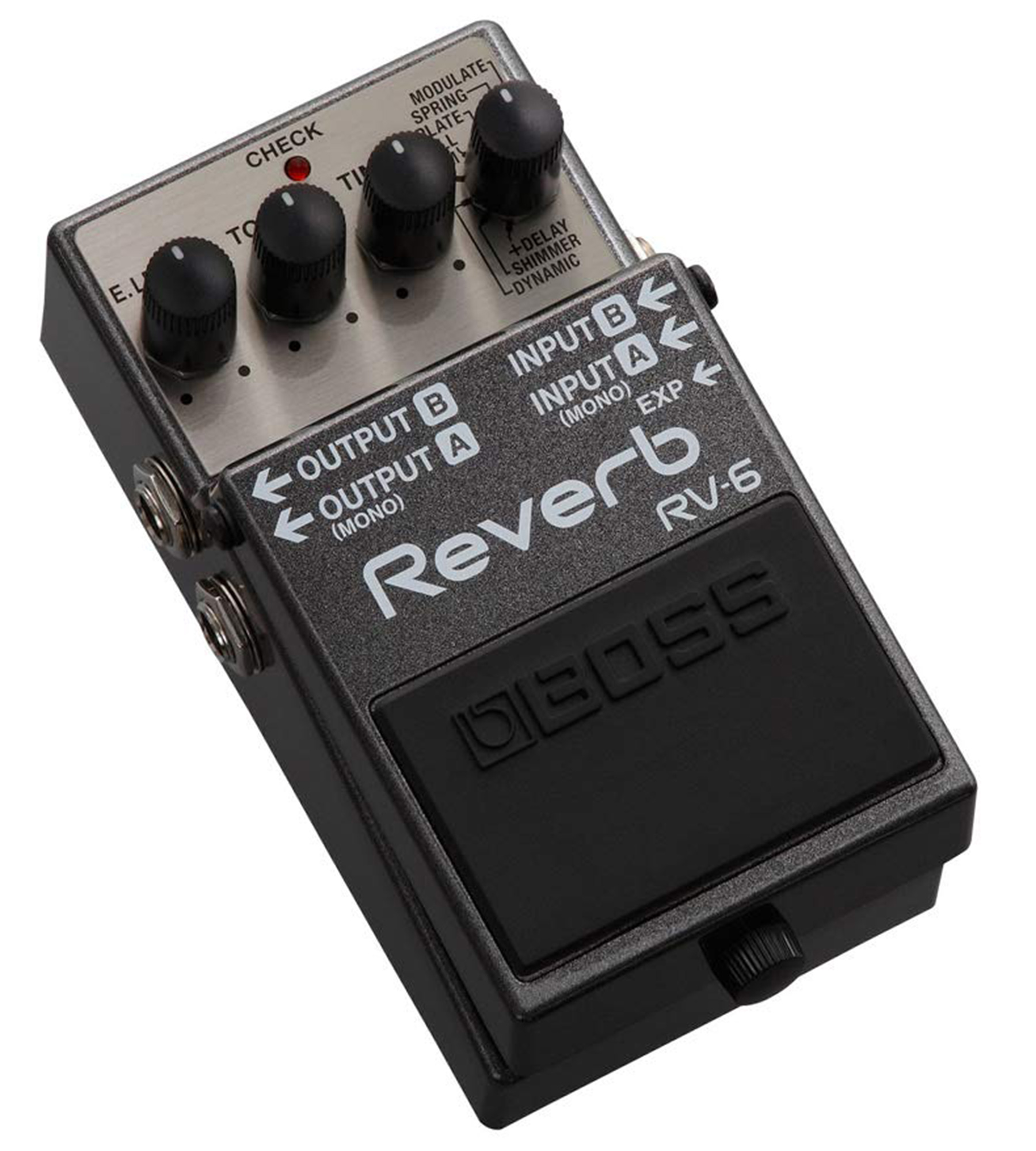 Boss RV-6 Reverb w/ Instrument Cables