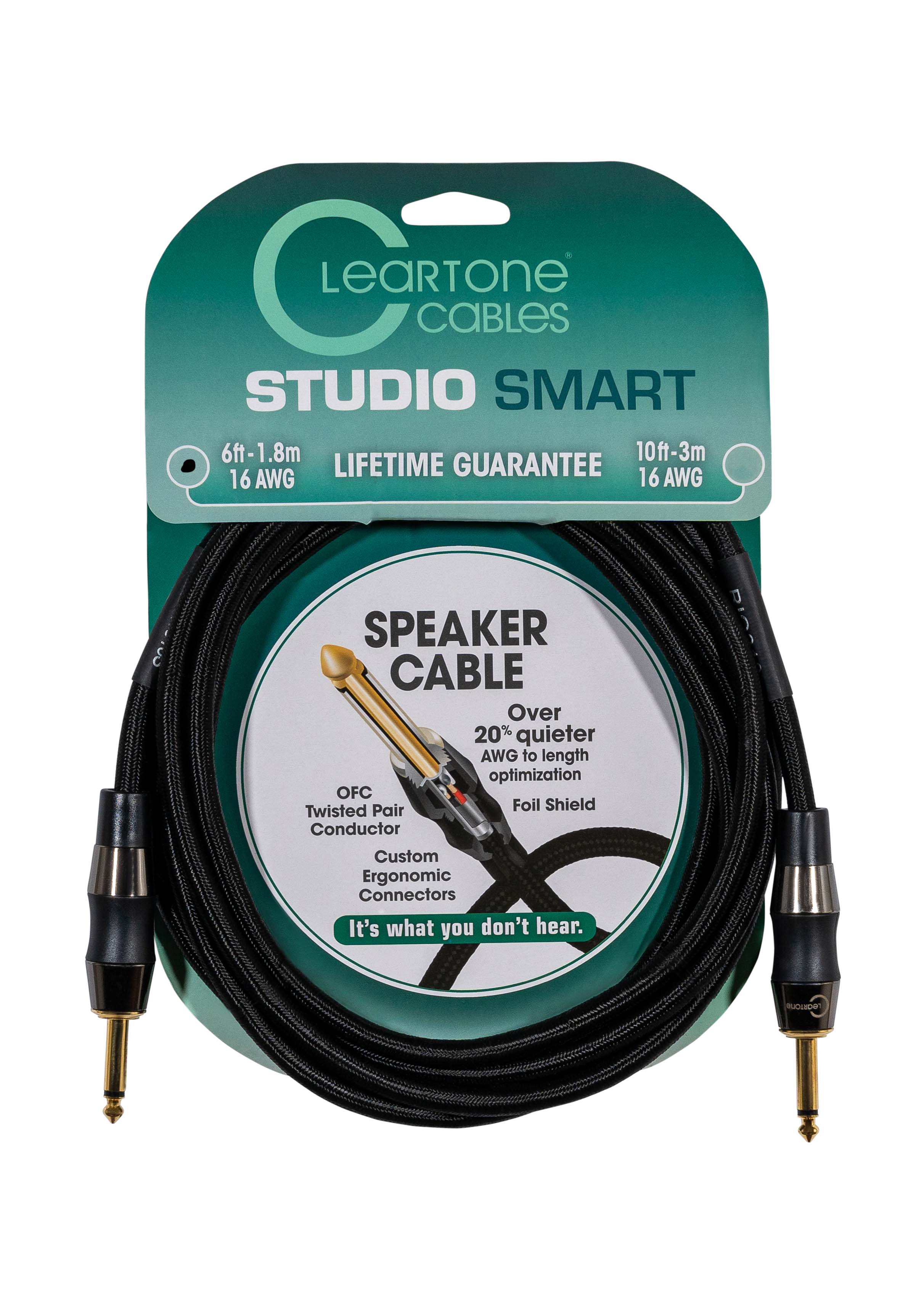 Cleartone 6-Foot Studio Smart Speaker Cable, 16 AWG - 3 Pack