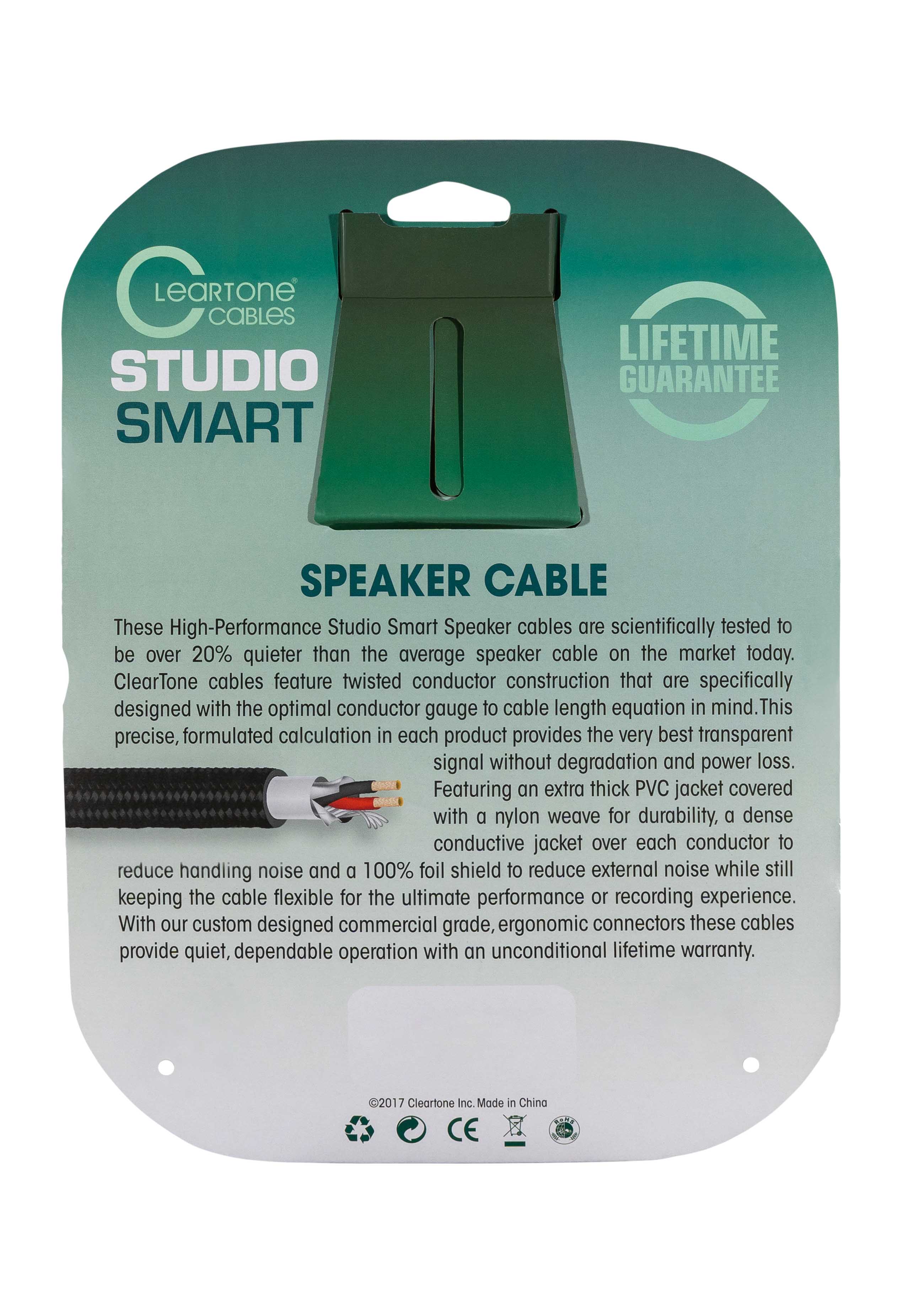Cleartone 6-Foot Studio Smart Speaker Cable, 16 AWG - 3 Pack