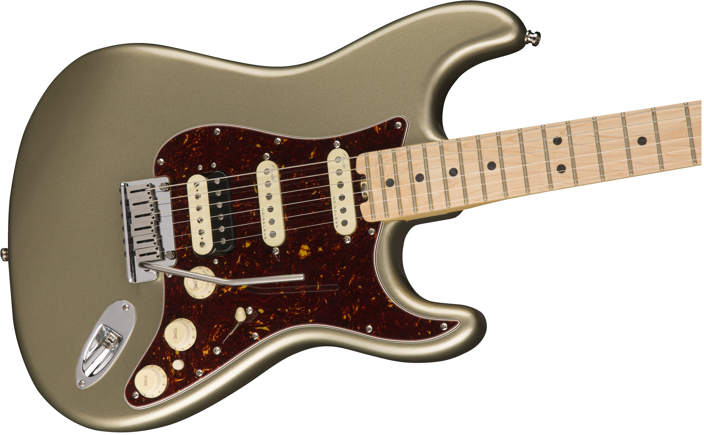Fender American Elite Stratocaster HSS Shawbucker, Maple Champagne
