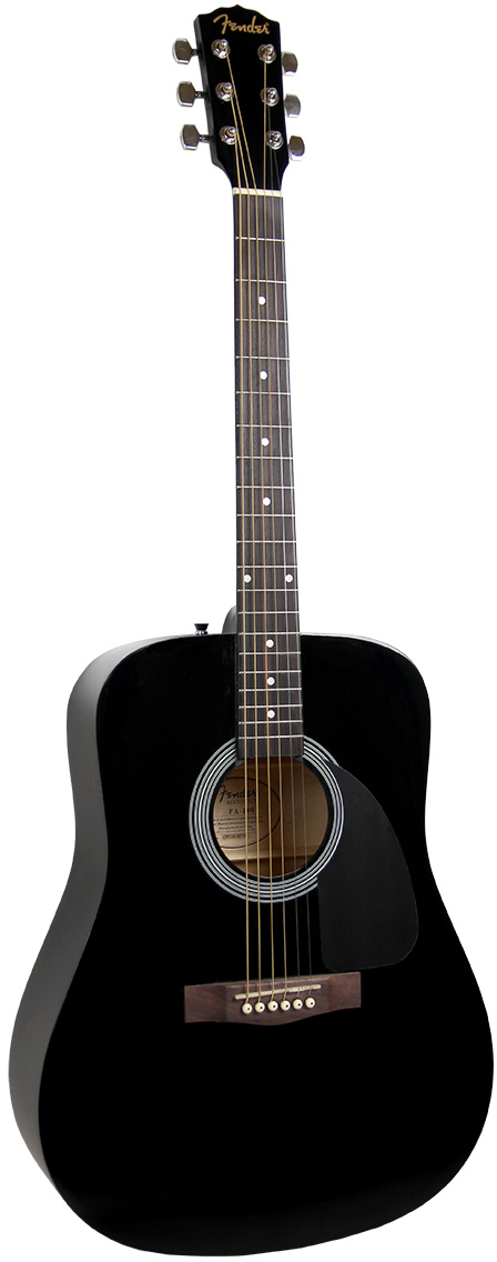 ::Fender FA-115 Dreadnought Acoustic Guitar - Black w/ Gig Bag