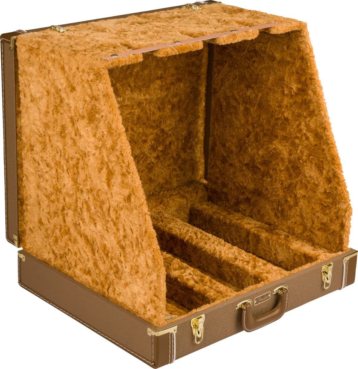 Fender Classic 3-Guitar Case Stand - Brown w/ Picks