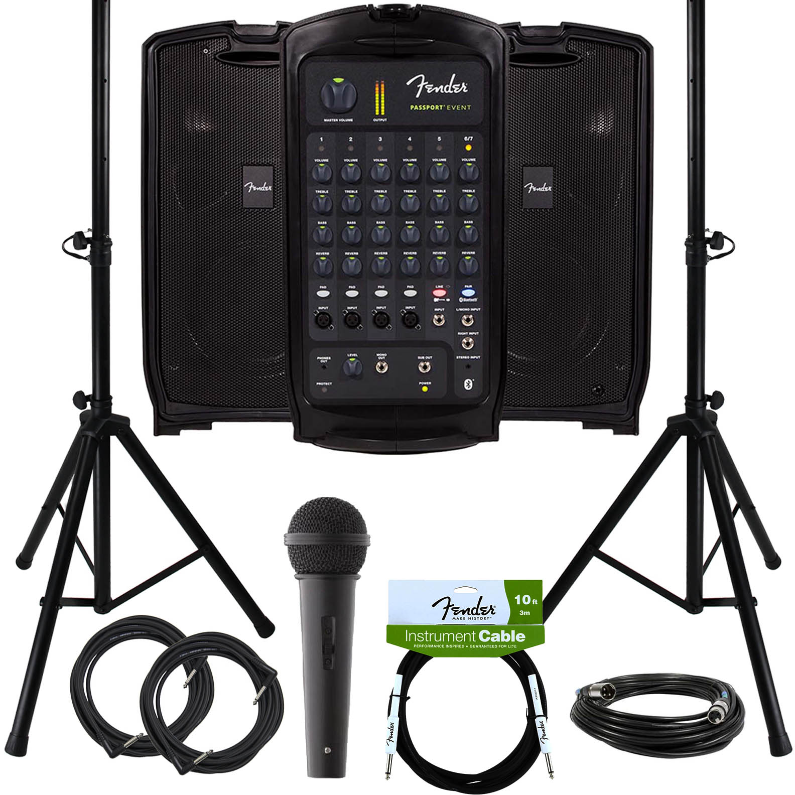 Fender Passport Event Portable PA System w/ Microphone 660845721128 eBay