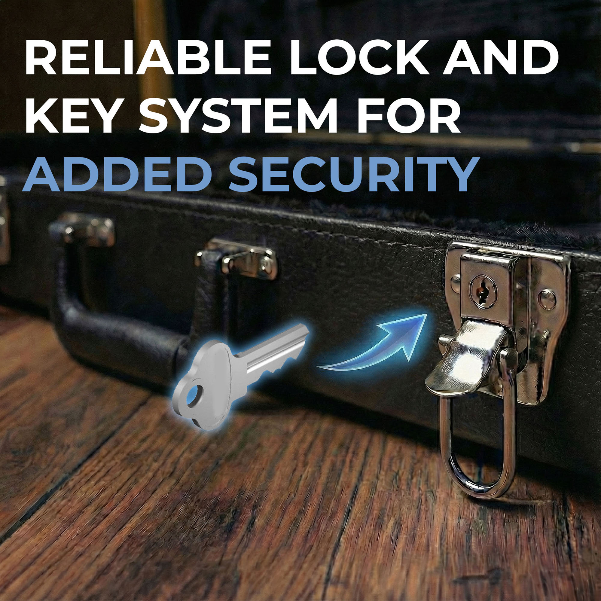 Gearlux Rectangular Electric Guitar Hard Case - Black