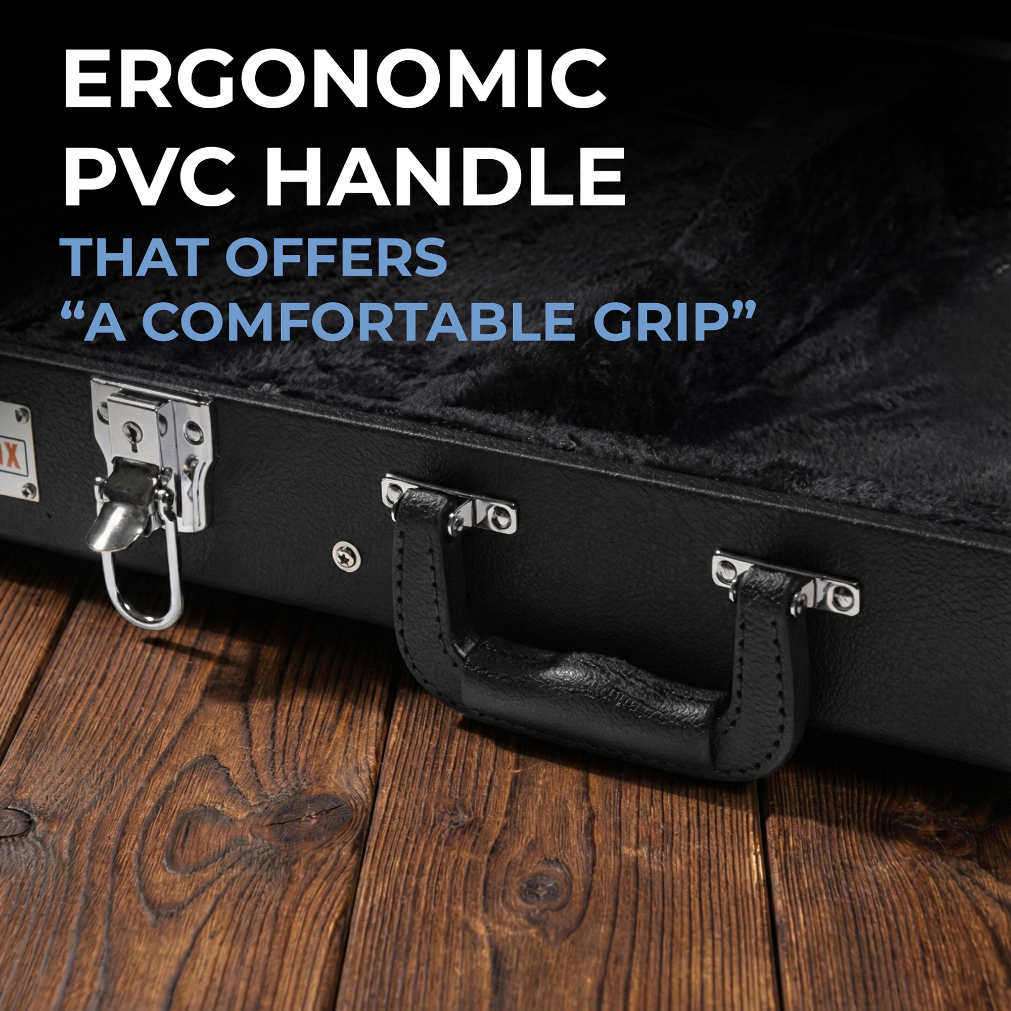 Gearlux Rectangular Electric Guitar Hard Case - Black