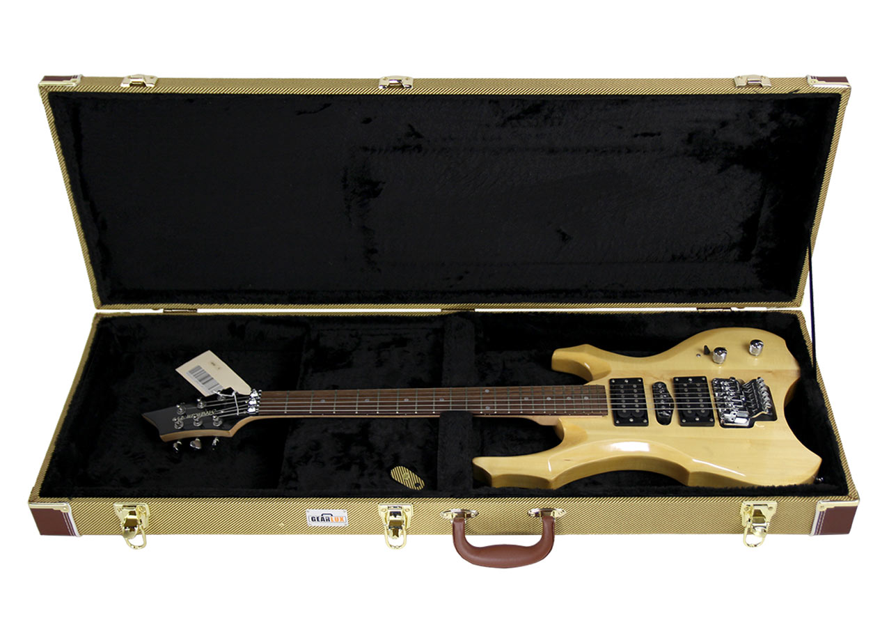 Gearlux Rectangular Electric Guitar Hard Case - Tweed