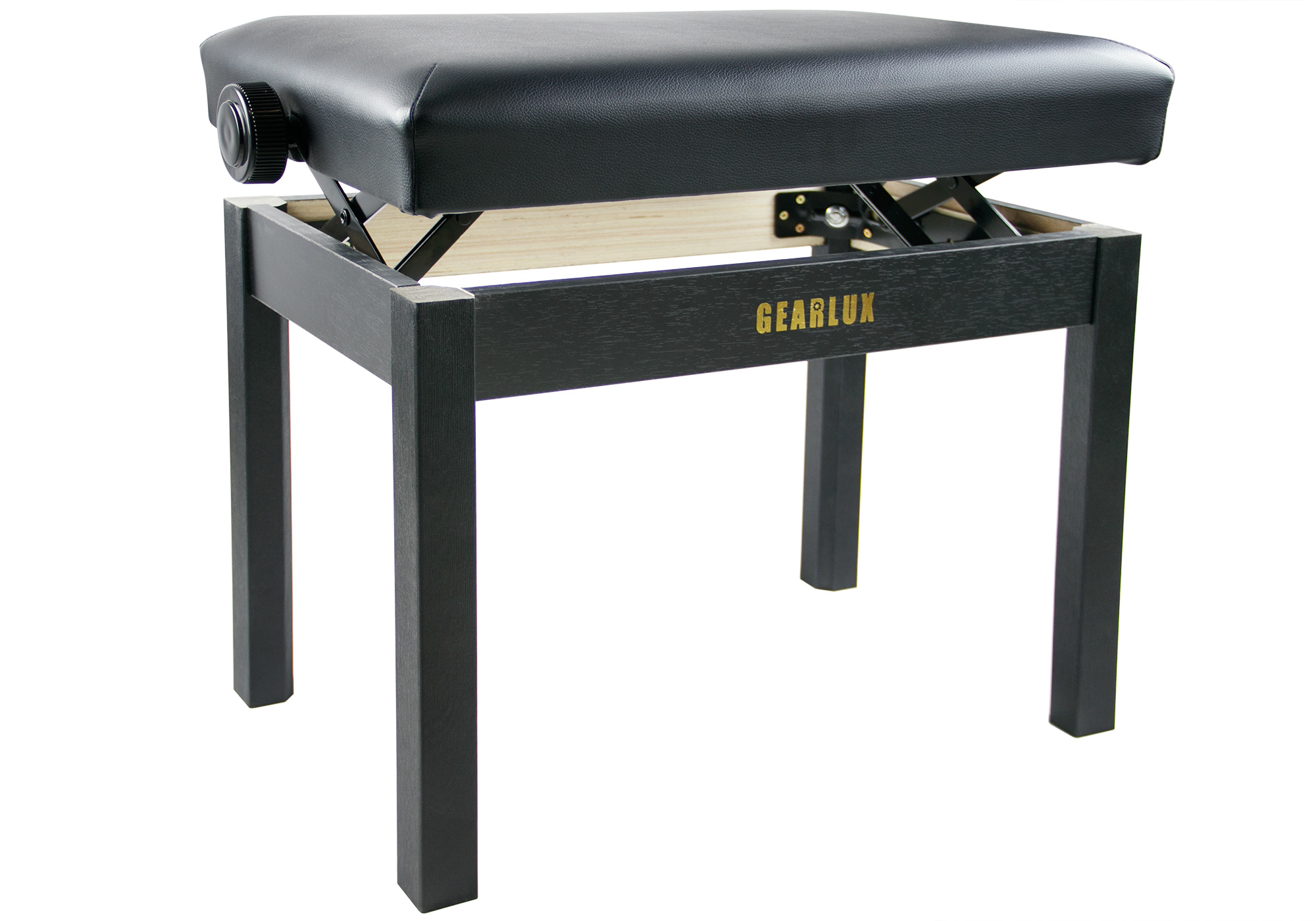 Gearlux Adjustable Piano Bench - Black