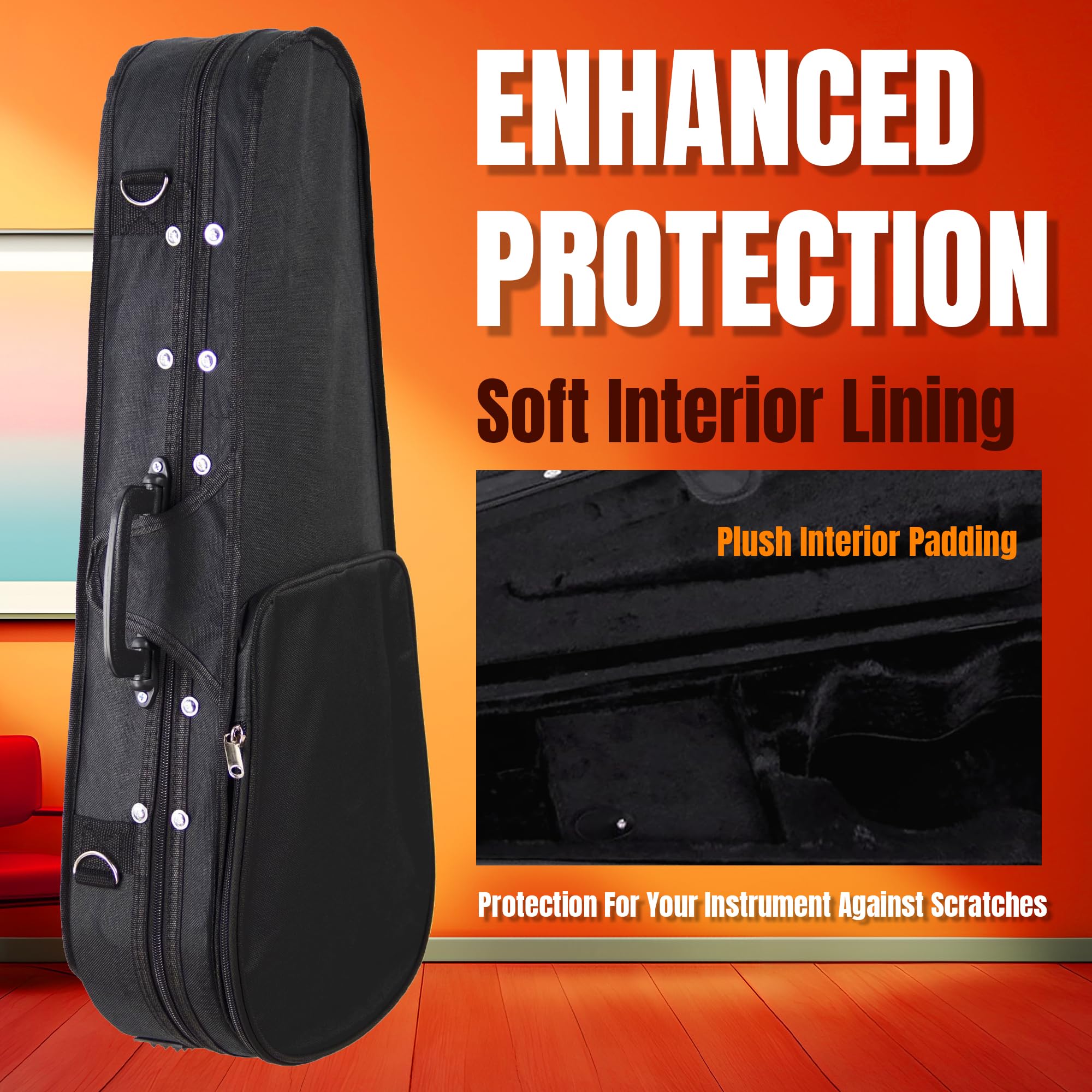 Gearlux Pineapple Ukulele Polyfoam Case (22Inch Length) 741459810573