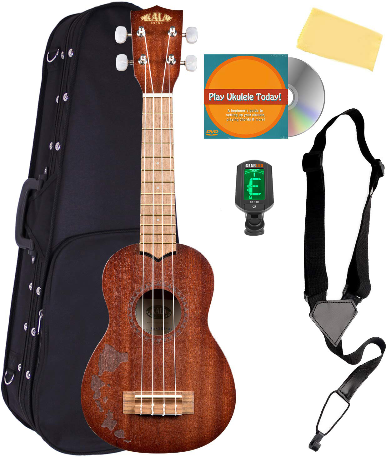 Ukulele Soprano Kala KA-15S In Mogano - Per Principianti Ed Esperti, Suono Caldo E Elegante - Foto 2