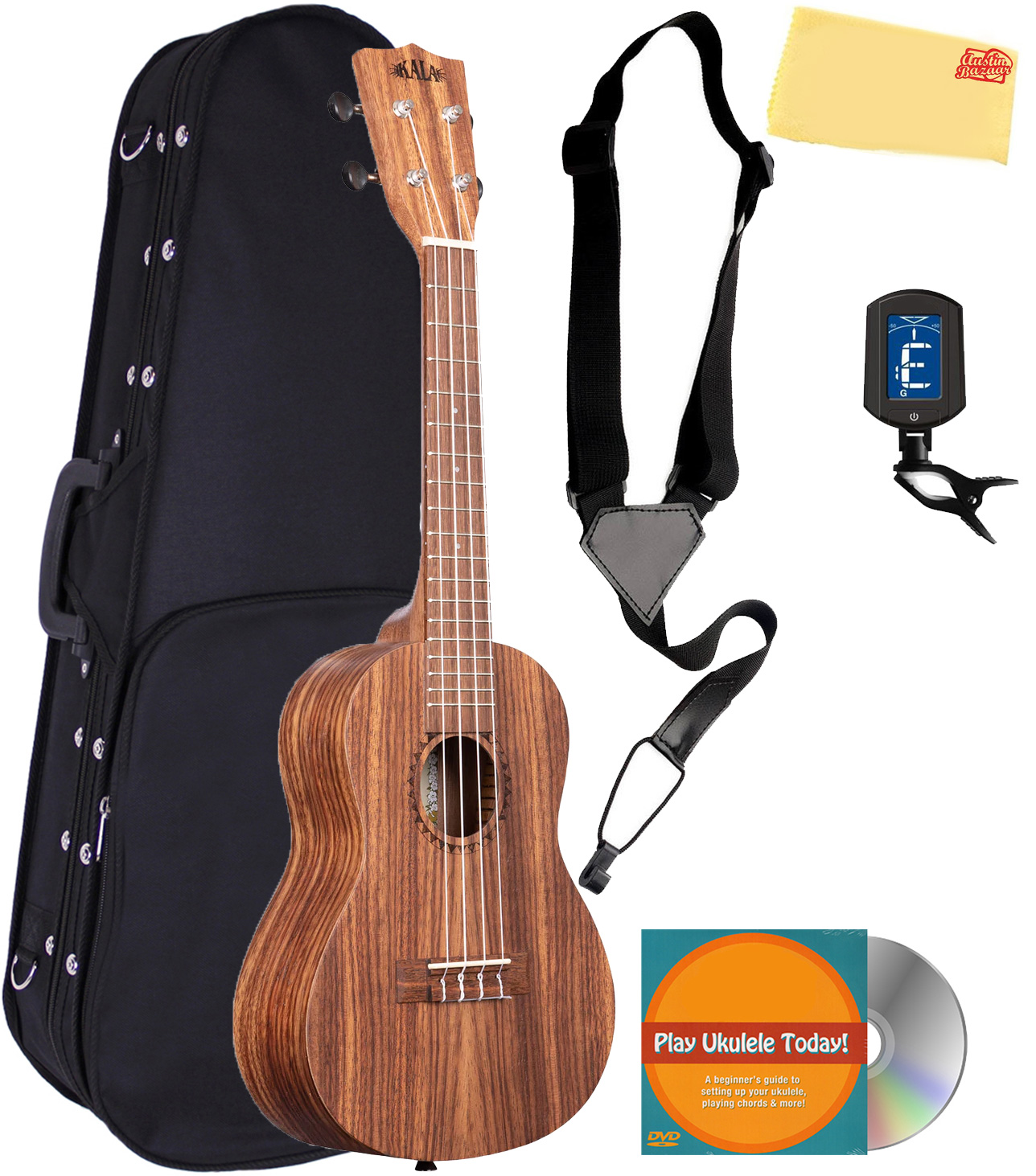 Kala KATEAKC Teak Concert Ukulele w/ Hard Case 840262210836 eBay