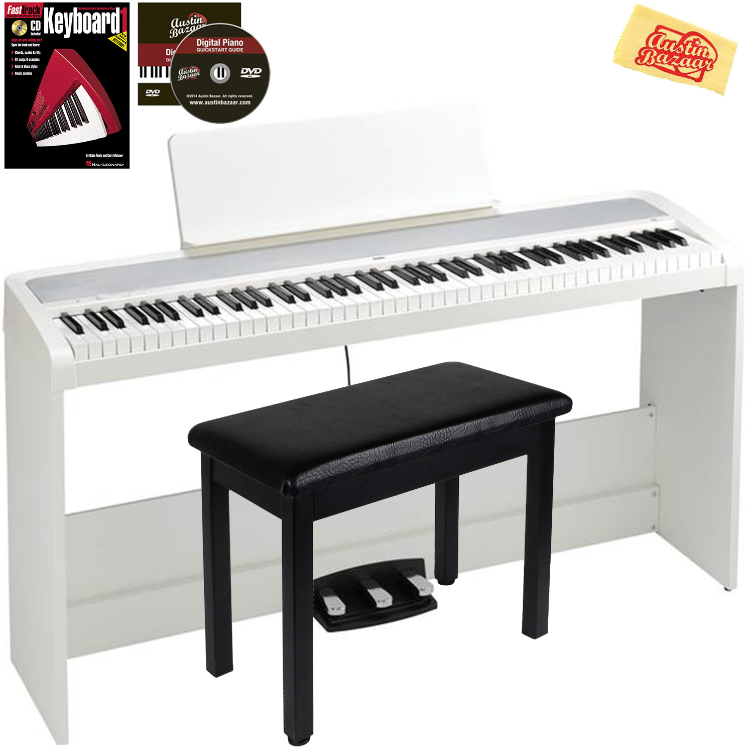 Korg B2SP Digital Piano - White w/ Furniture Stand 726152027497 | eBay